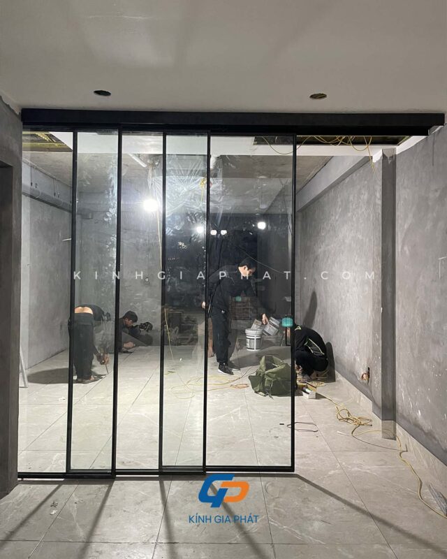 Cửa lùa slim không ray dưới