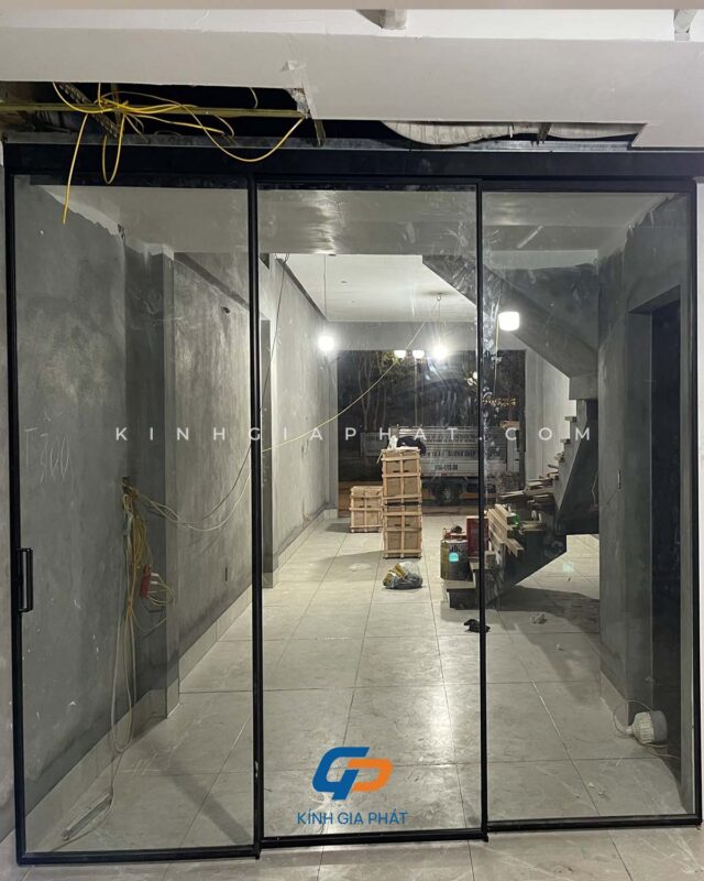 Cửa lùa slim không ray dưới